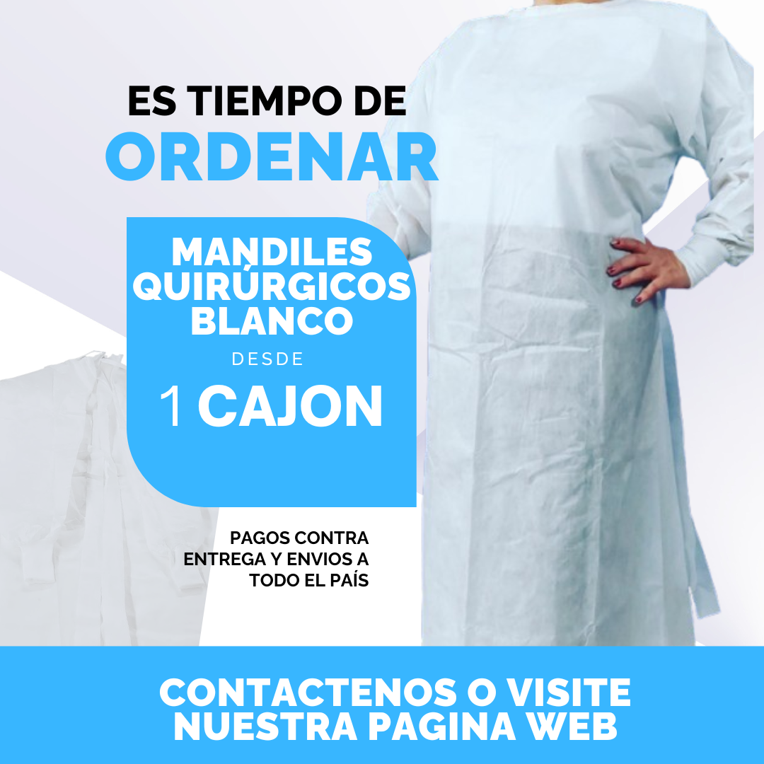 Mandil Quirúrgico Blanco SMS 40 gr